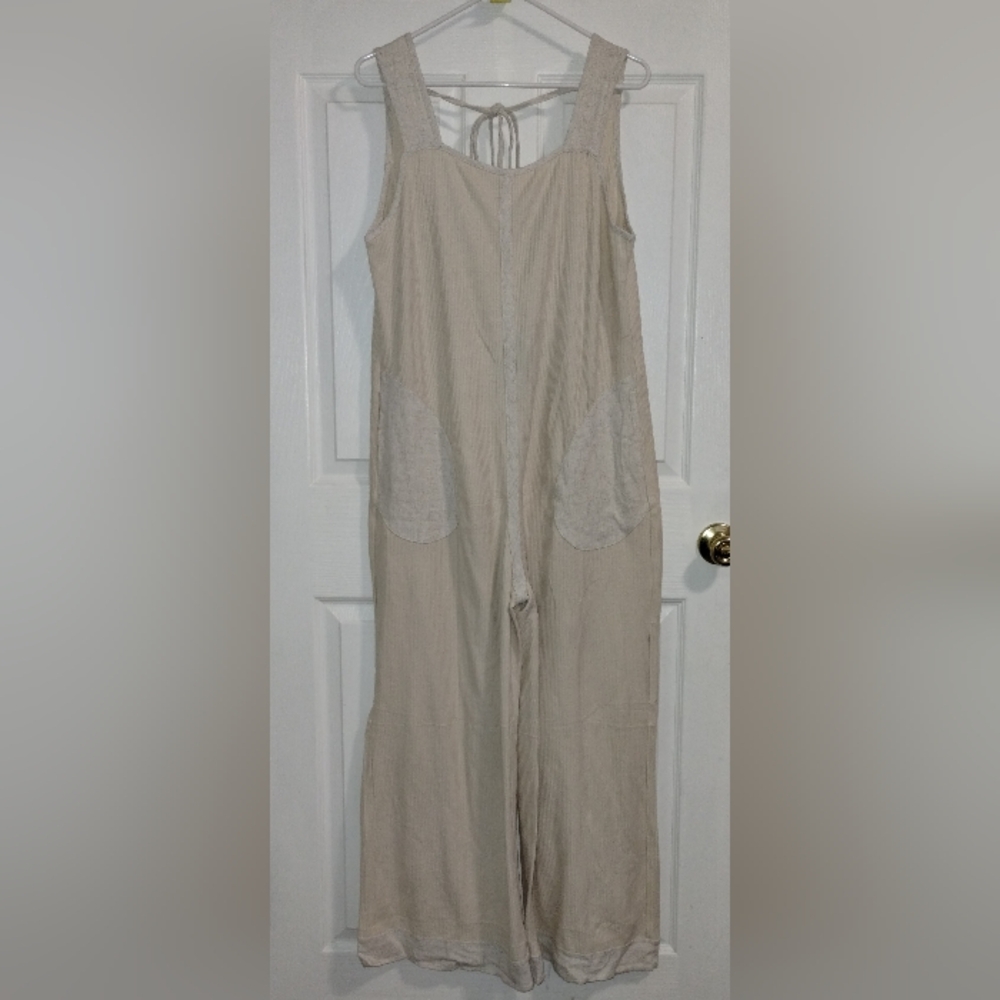 Women's Waffle Weave Summer Weight Jumpsuit - Large NWT